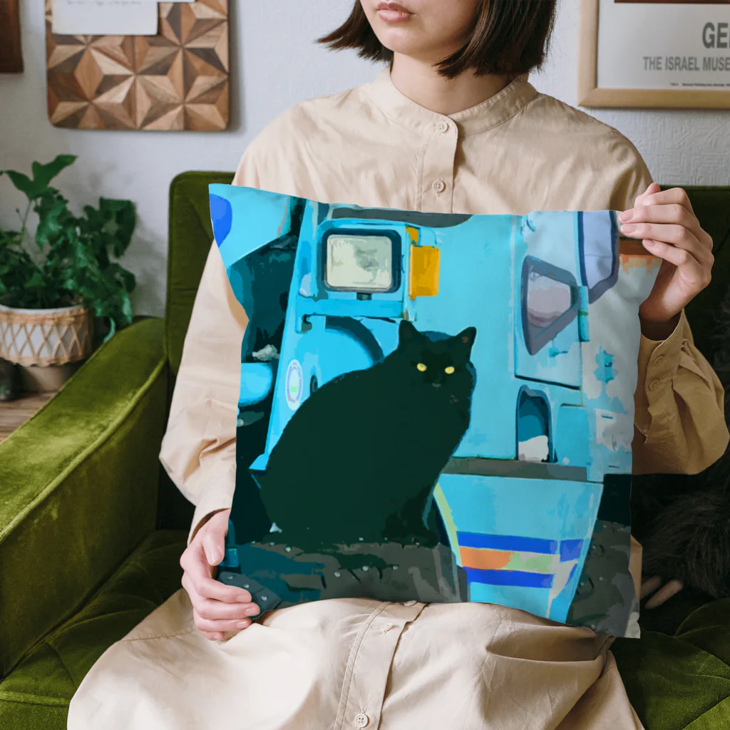 Higashikawa Catsの巨大猫むっち君のイラスト風クッション クッション