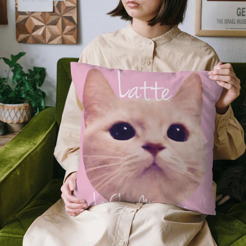 Le Chat Mignonne ル・シャ・ミニョンヌのラテの可愛いきゅんカワ♪パステルクッション！ Cushion