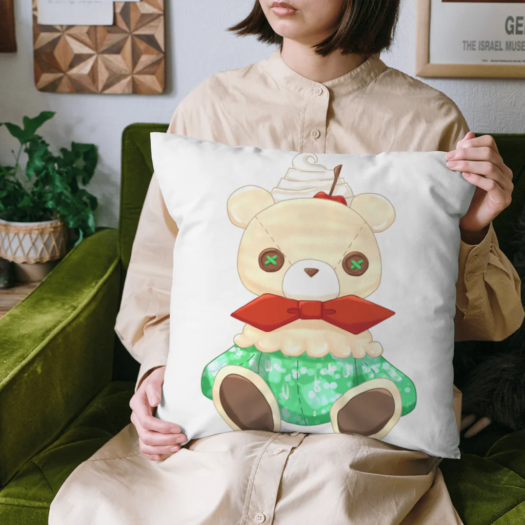 Apple Bears Collectionのおいしくいただクマ🧸~クリームソーダver~ クッション