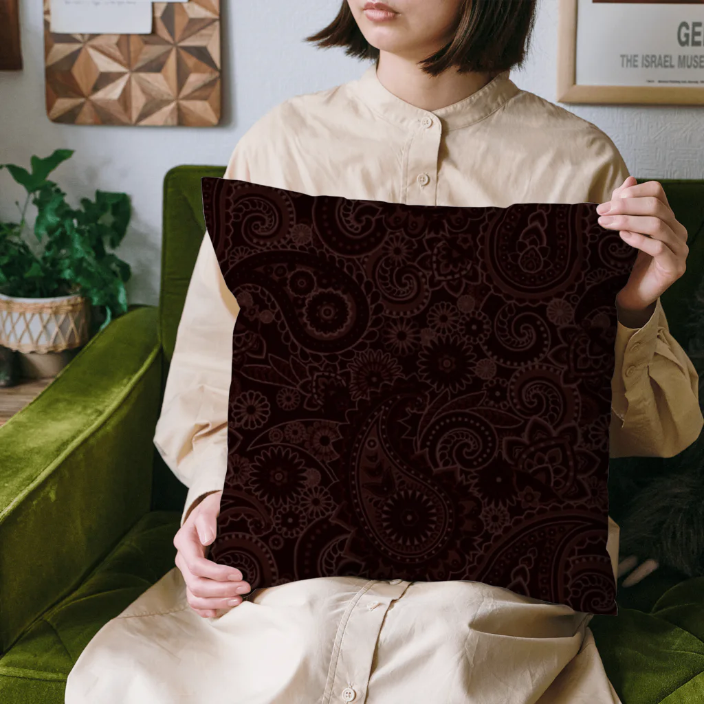 satochim55のペイズリーくっしょん(Dark blood) Cushion