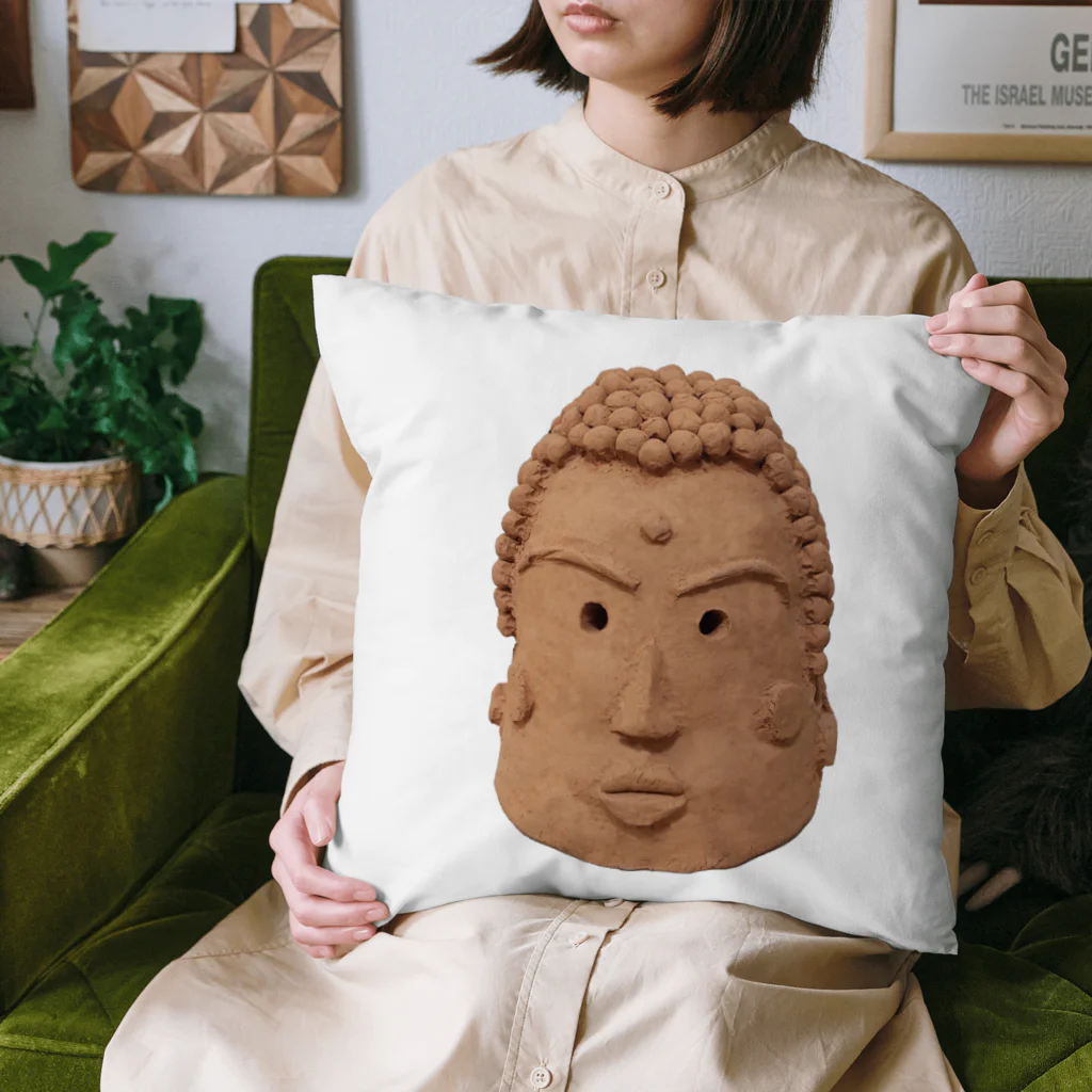 結社黒猫の大仏ヘッド Cushion