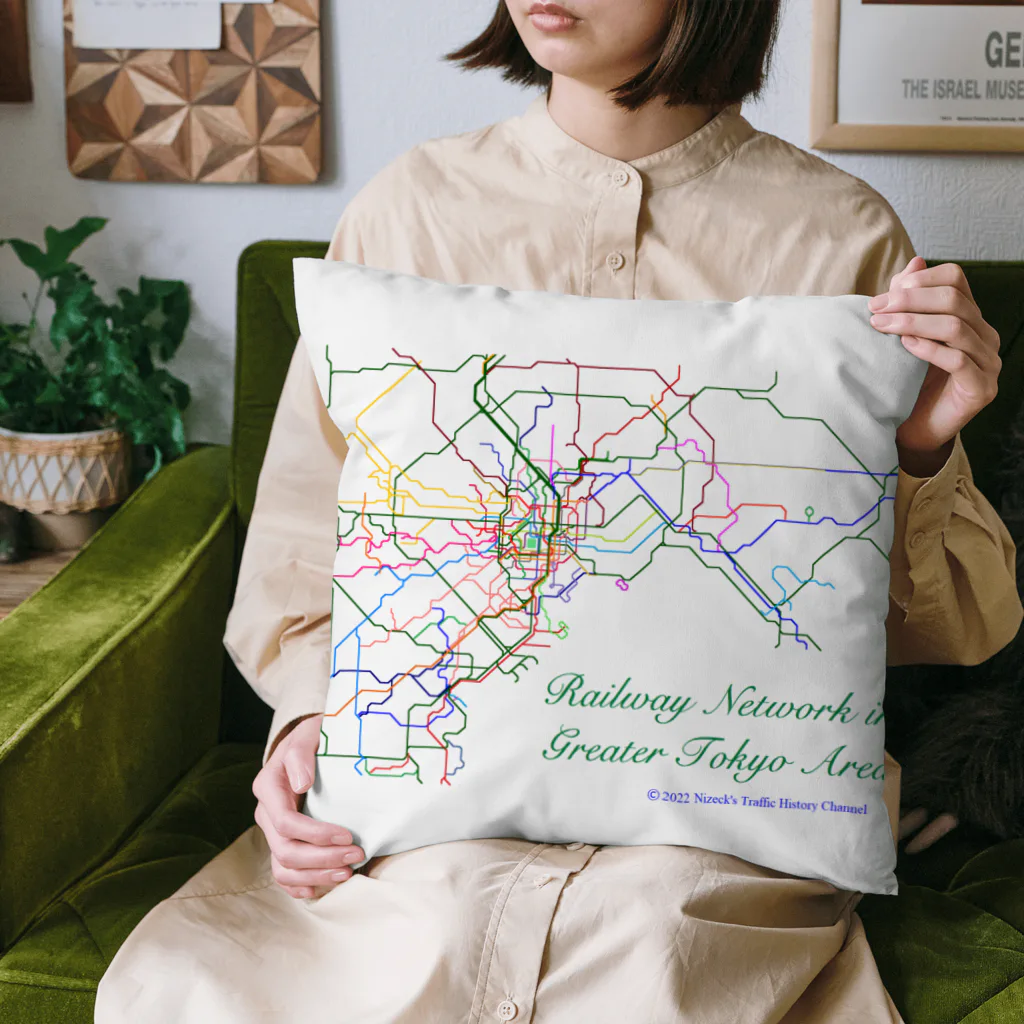 ニゼックと舞香のお店の首都圏鉄道マップC Cushion