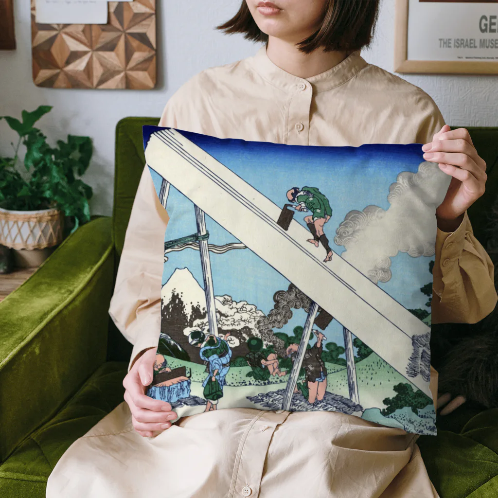 寿めでたや(ukiyoe)の葛飾北斎_冨嶽三十六景　遠江山中 Cushion