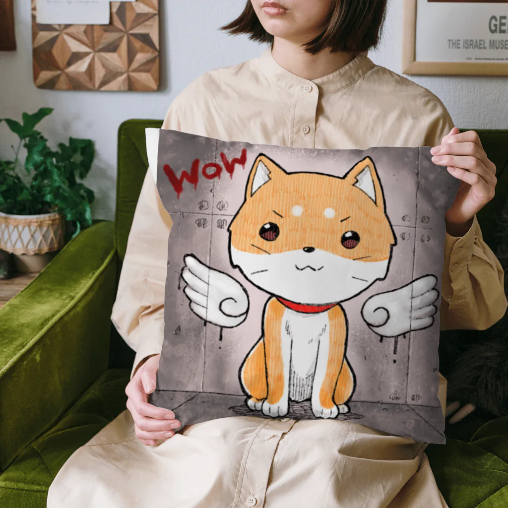 山口さぷり SUZURI店のウォールアートポン太 Cushion