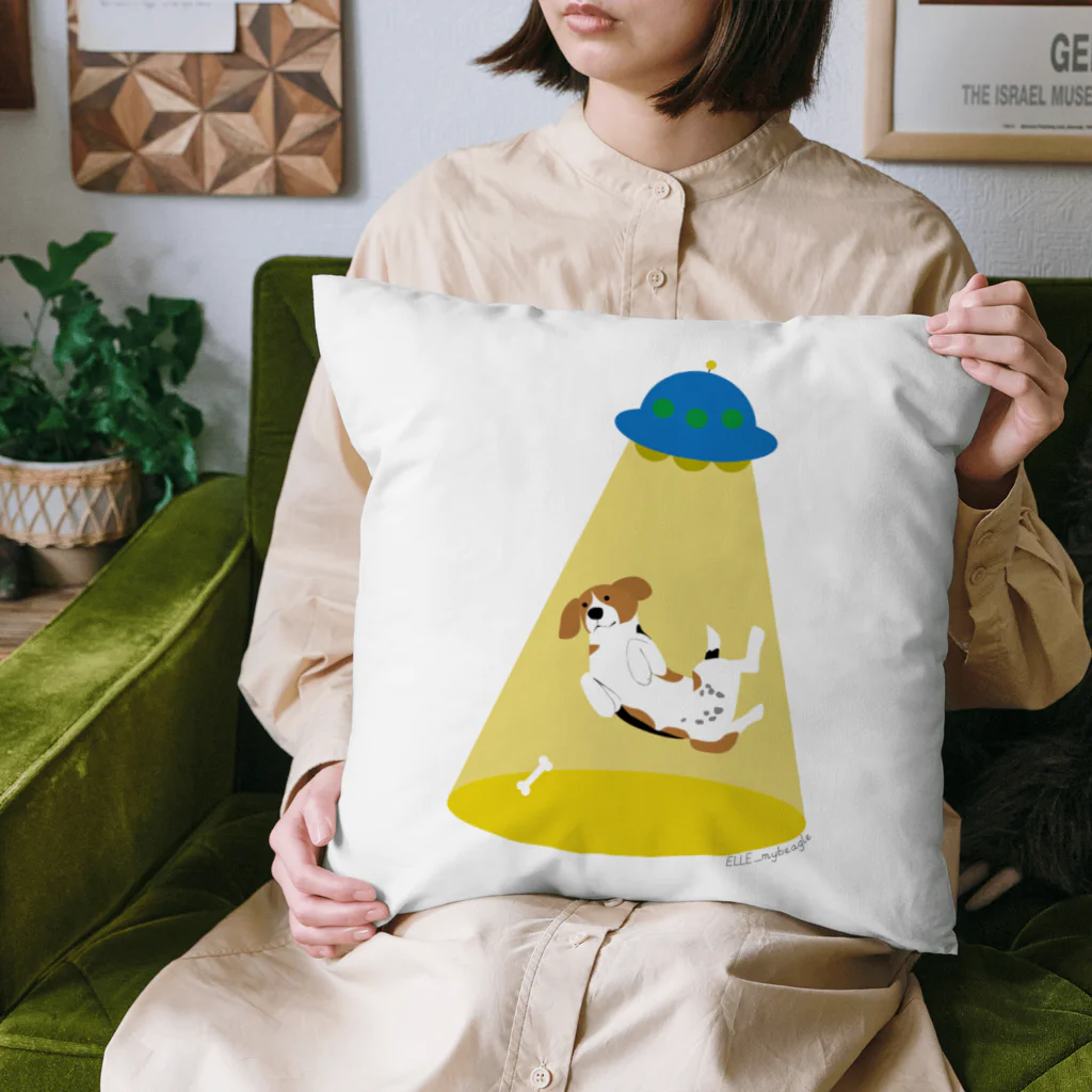 ELLE_mybeagleのアブダクション・ビーグル Cushion