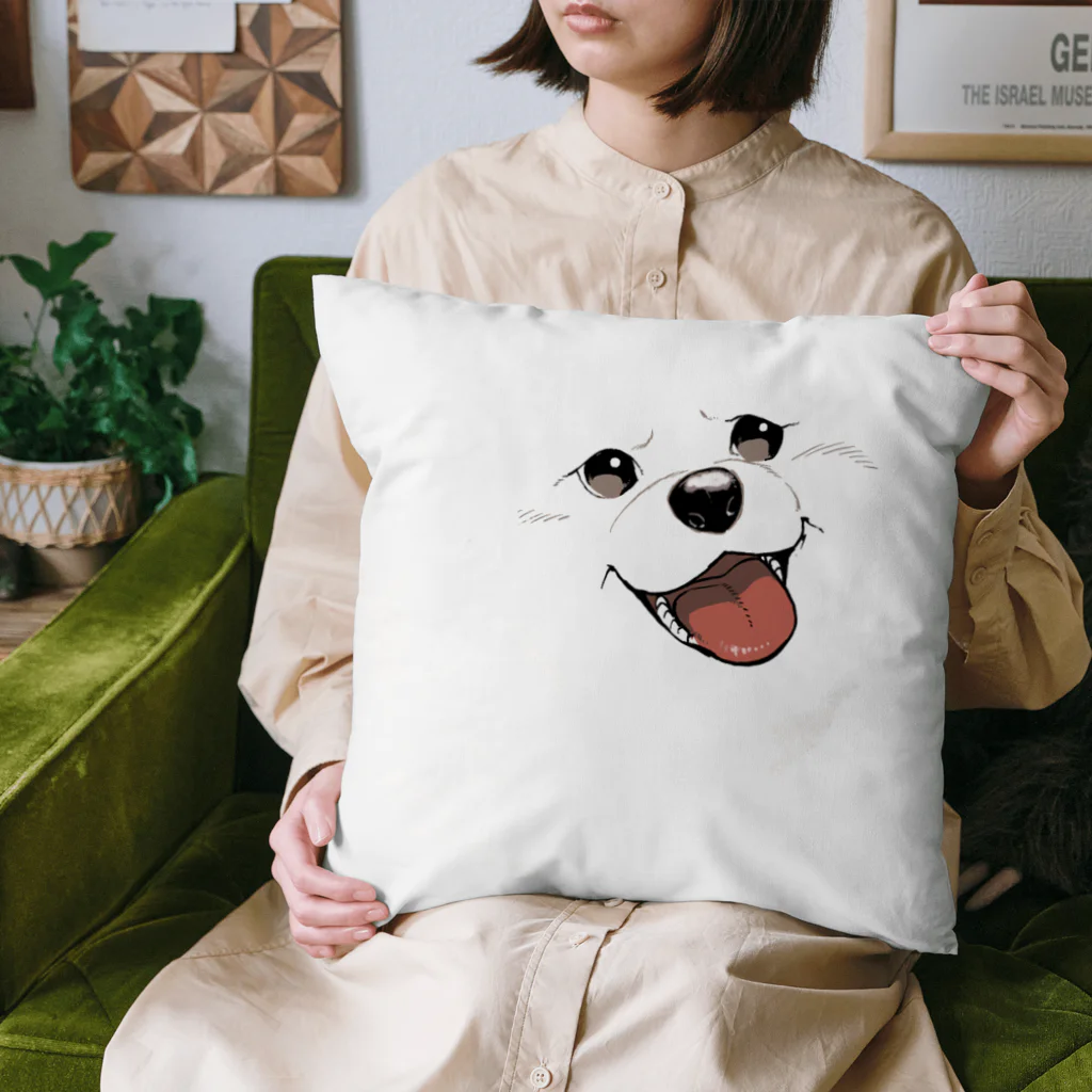 えとかの白くて不定形の犬 Cushion