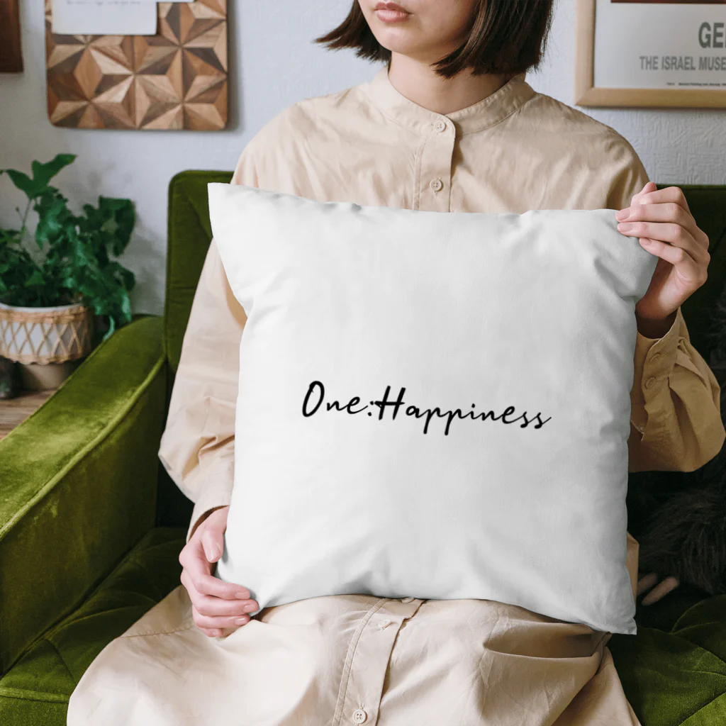 One:HappinessのOne:Happiness　ロゴデザイン クッション