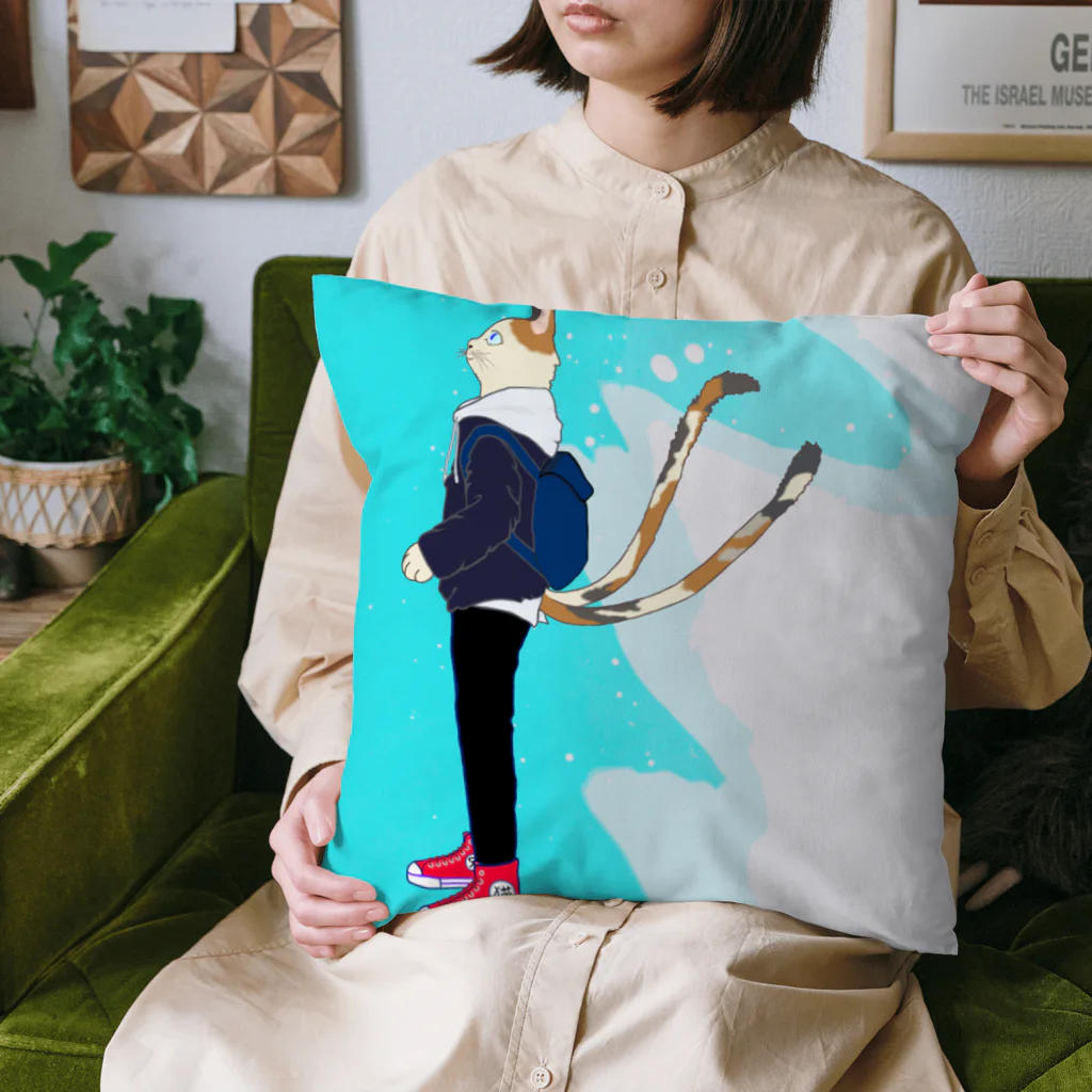 LalaHangeulの猫又くん Cushion