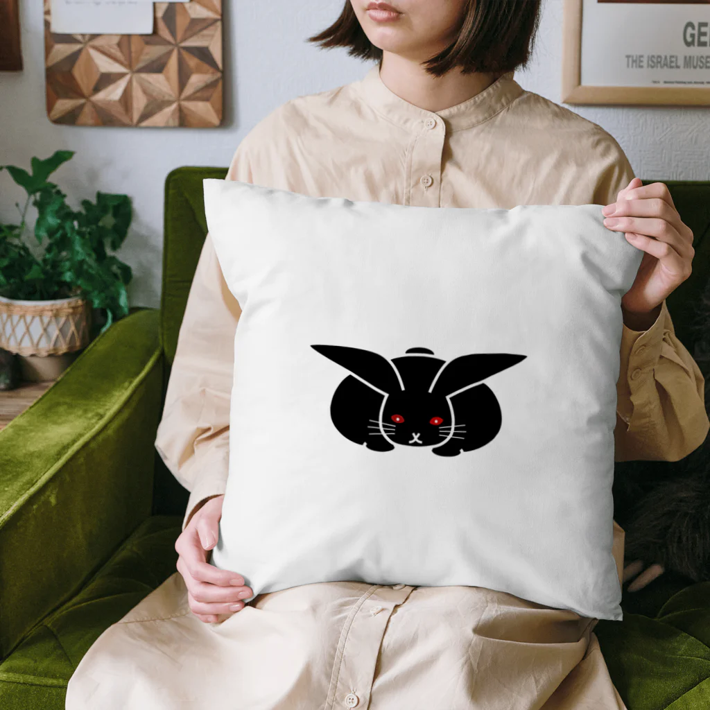 うさぎ屋の黒まむきうさぎ Cushion