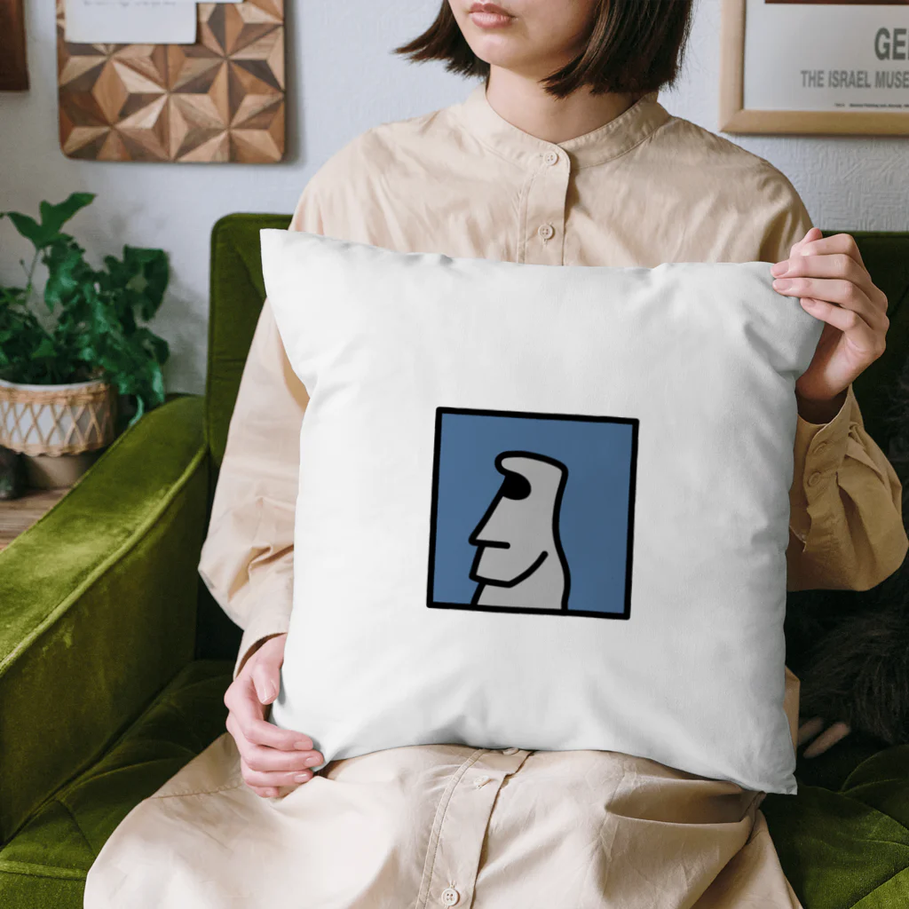 お描き堂の晴れ時々モアイ Cushion