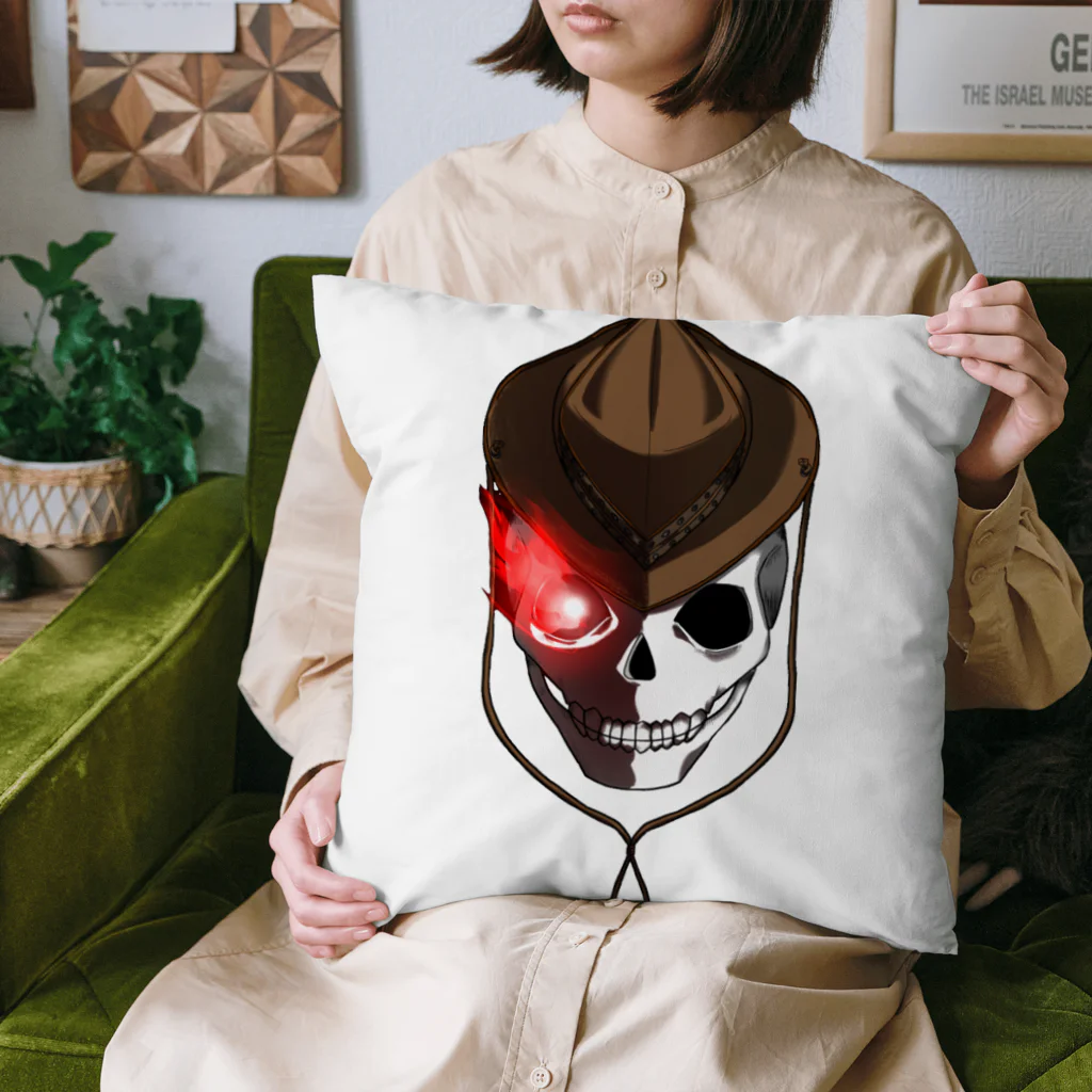 Mr.Boneman Official ShopのMr.Boneman@タマシイヲモヤセ Cushion