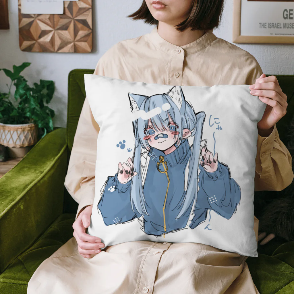 くじらのおみせのねこみみじゃーじくん Cushion