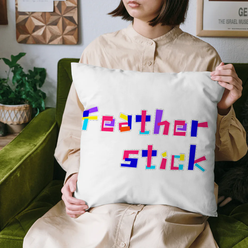 Feather stick-フェザースティック-のフェザースティック　文字ロゴ　 Cushion