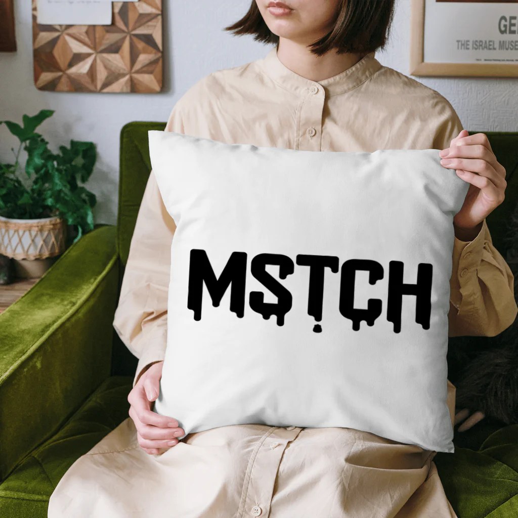 MUSUTCH（むすっち） SHOPのMSTCH黒ロゴ＆アイコンクッション Cushion