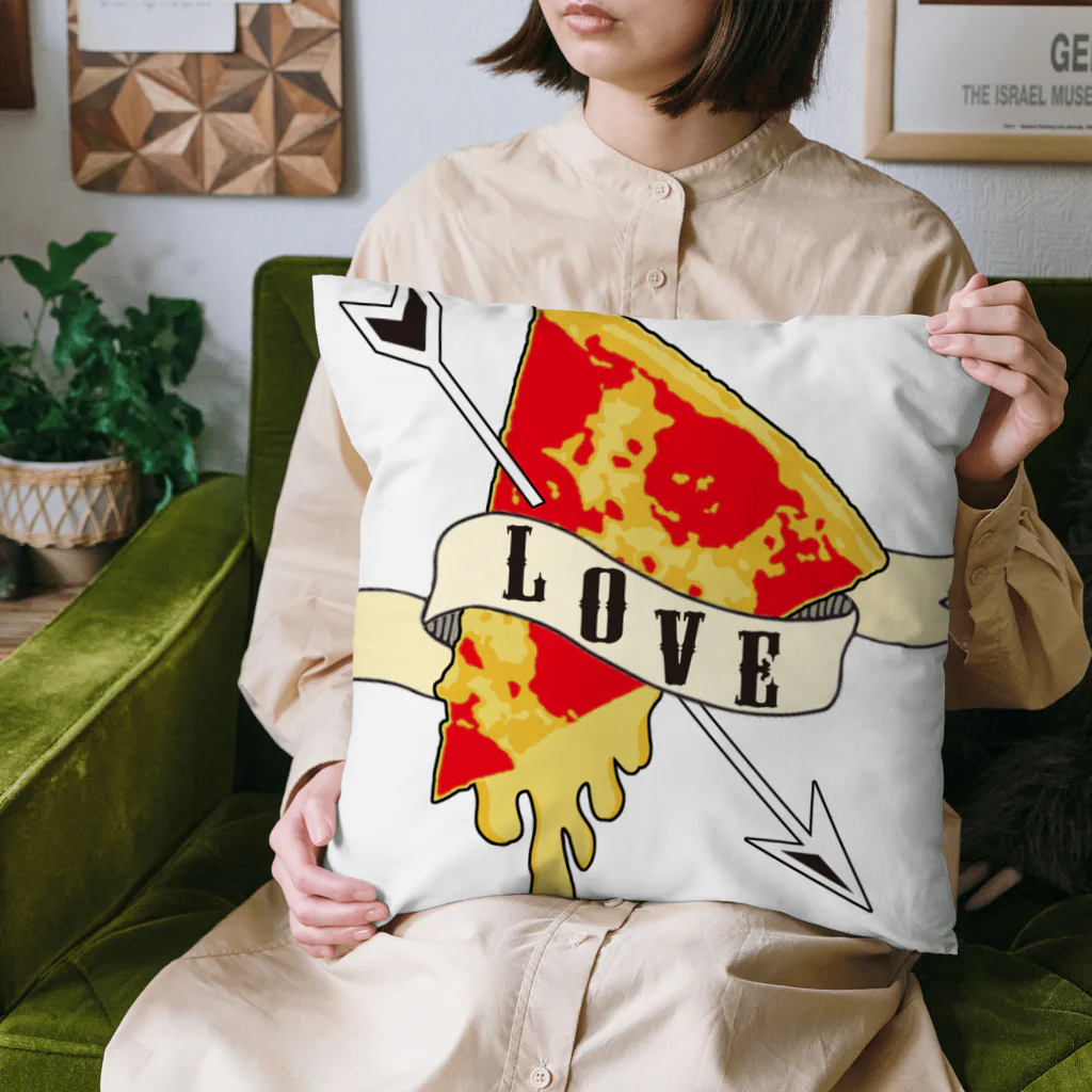 daddy-s_junkfoodsのLOVE PIZZA Cushion