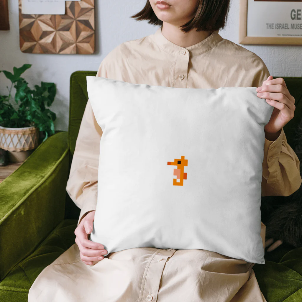 GRITの粗ドット絵・タツノオトシゴくん Cushion