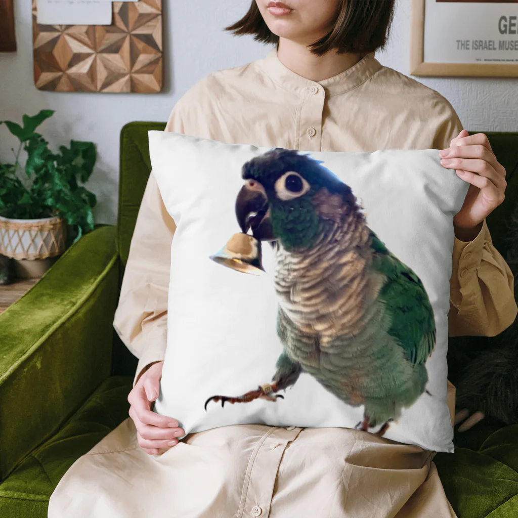 ウロコインコの翠のグッズショップのウロコインコの翠ver.ベルで呼び出し Cushion