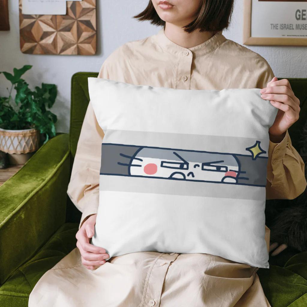 アート宇都宮(ARTUTSUNOMIYA)の覗く猫 Cushion