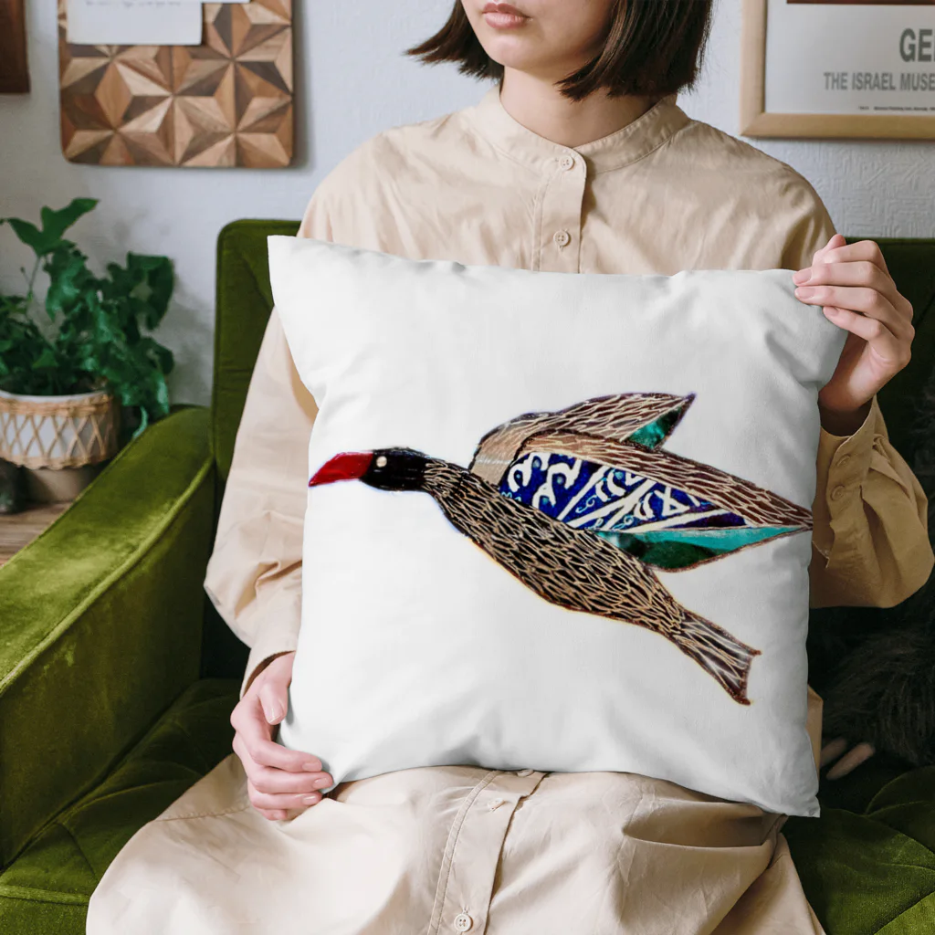 narudahausの銀の翼の鳥 Cushion