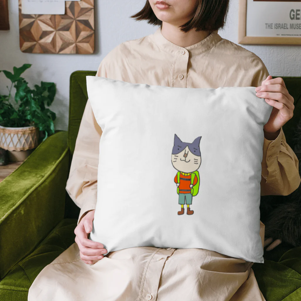 Rieの猫ちゃんお仕事シリーズ☆登山家日本猫さん Cushion