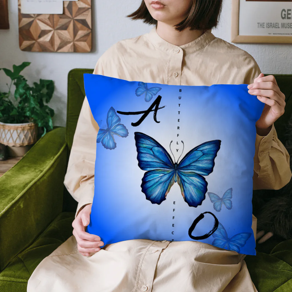 idumi-artのbutterfly effect （ｸｯｼｮﾝは背面五角形ﾃﾞｻﾞｲﾝ） Cushion