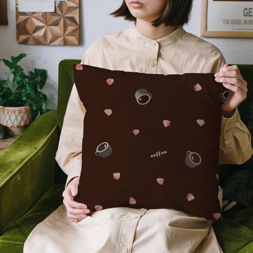 hikari_graphicsの コーヒーとチョコレート休憩タイム　BROWN Cushion