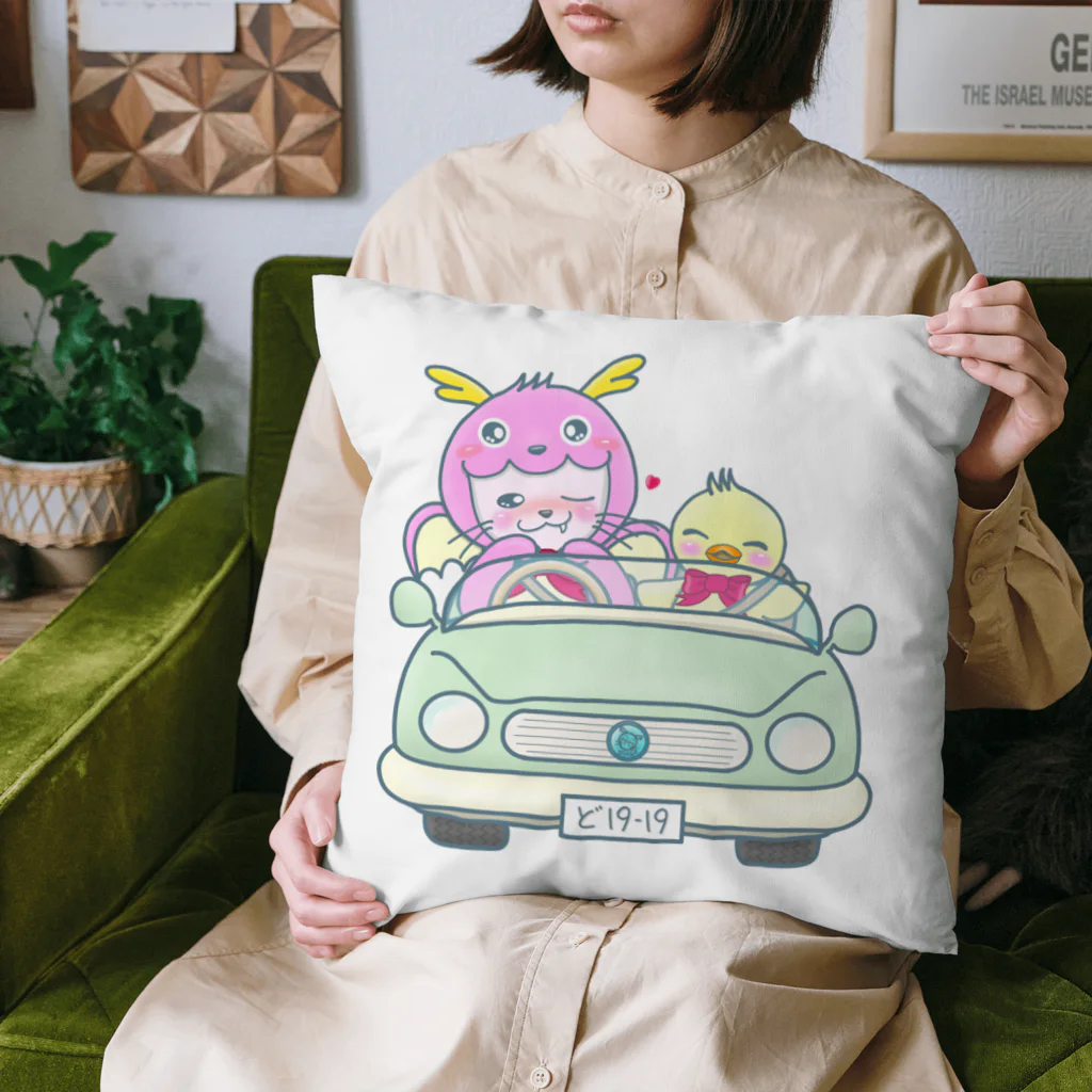 dragonpinkのどらごんにゃシリーズ Cushion