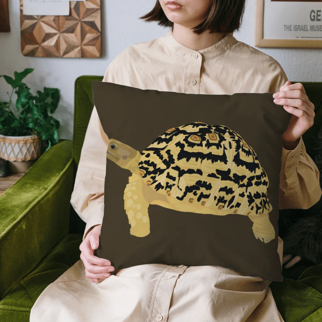 カメの歩みのヒョウモンガメ Cushion