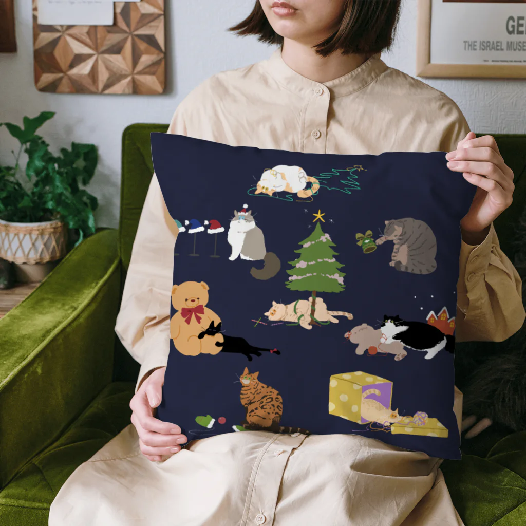 OROTIMESのXmasクッション　navy Cushion