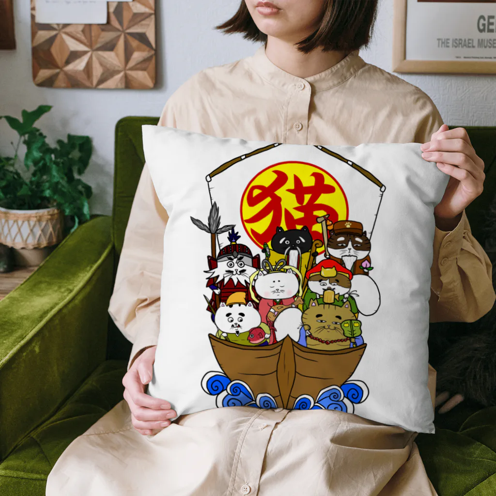 にゃんまるけのにゃん福神 Cushion