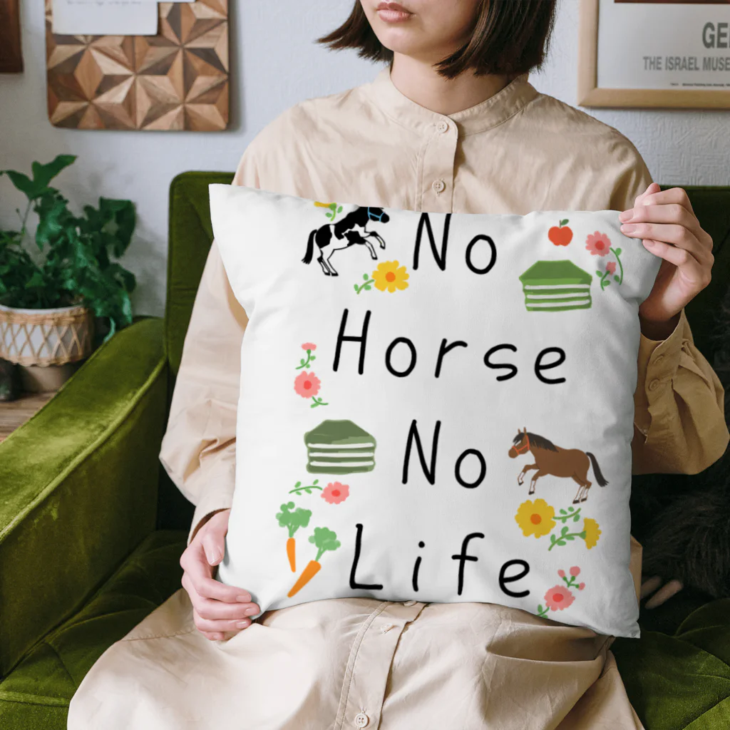 poniponiのNo horse No life   クッション