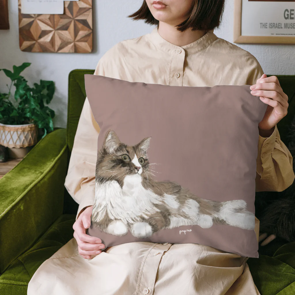 papiko くまさんの美人のネコちゃん Cushion