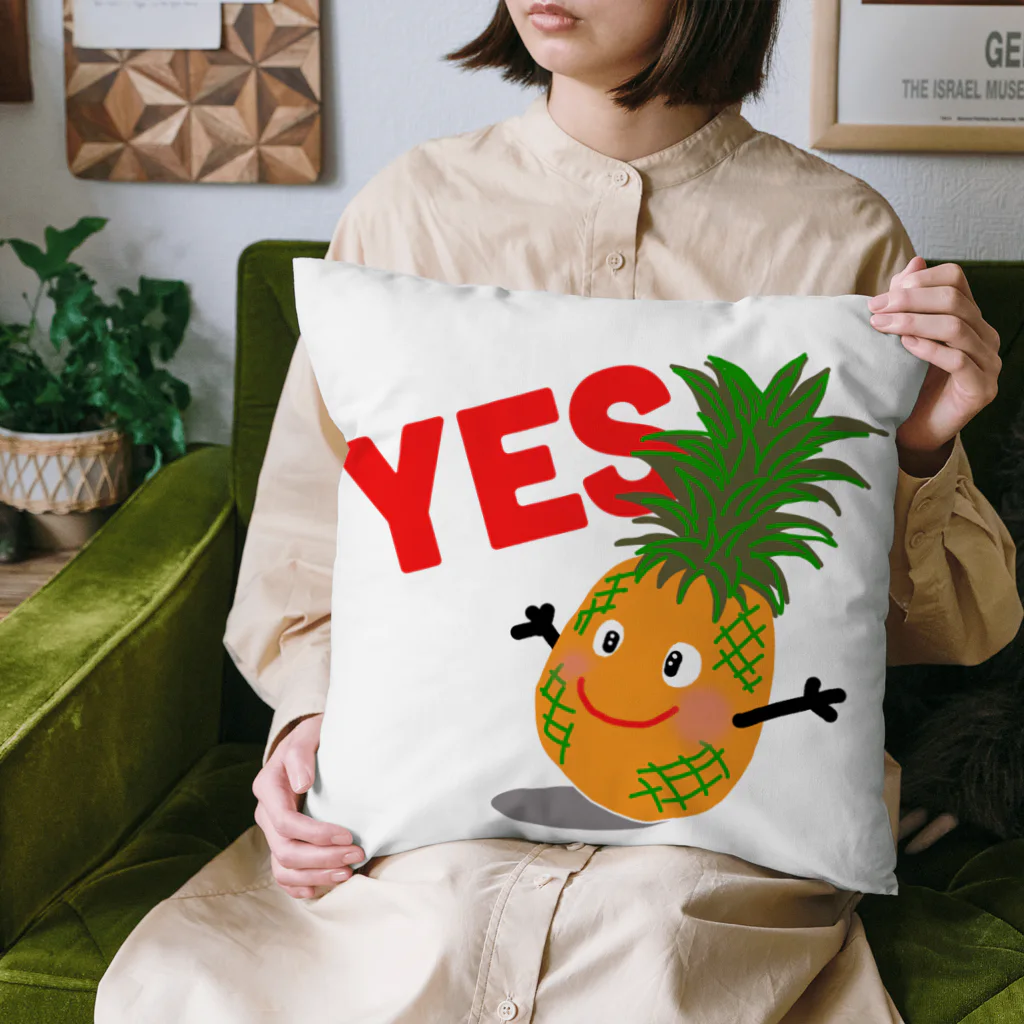 MZグラフィックスのパイナップル　YES Cushion