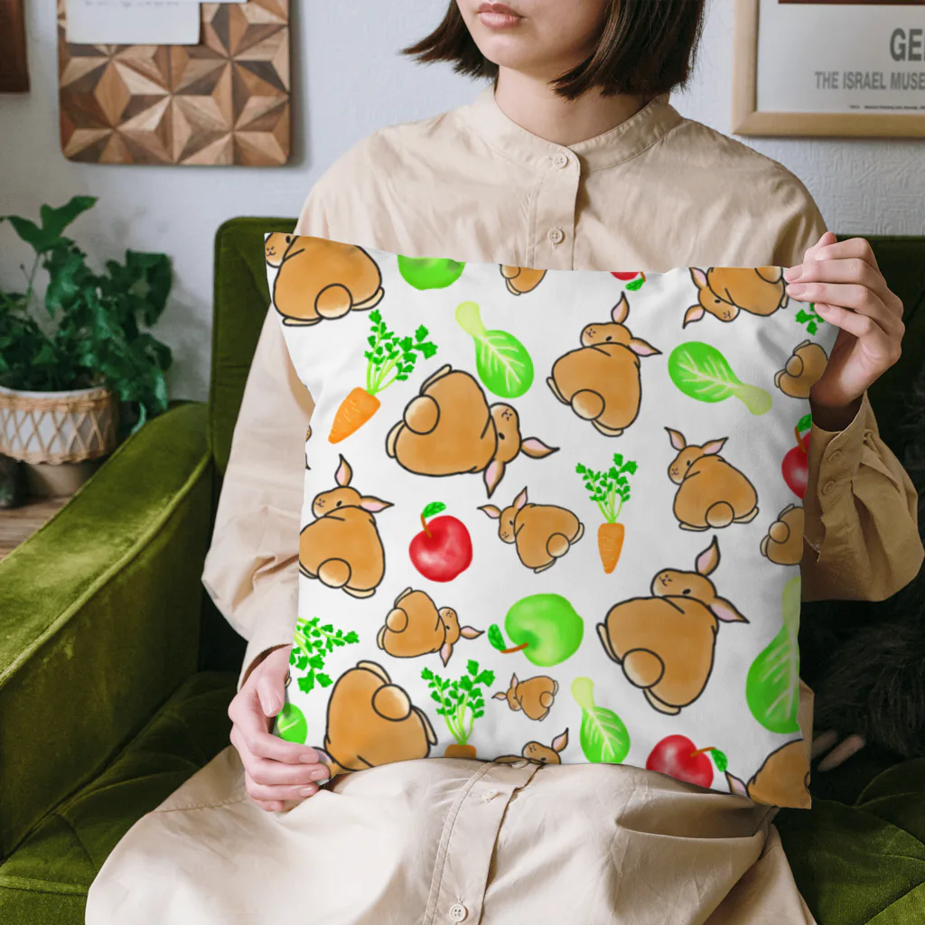 Lily bird（リリーバード）の野菜と果物とうさぎさん Cushion