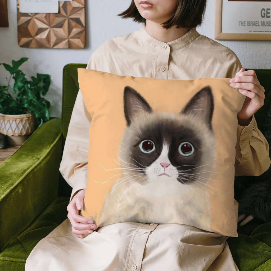 jasmine@ペットの似顔絵やさんのマロン色の愛らしさ Cushion