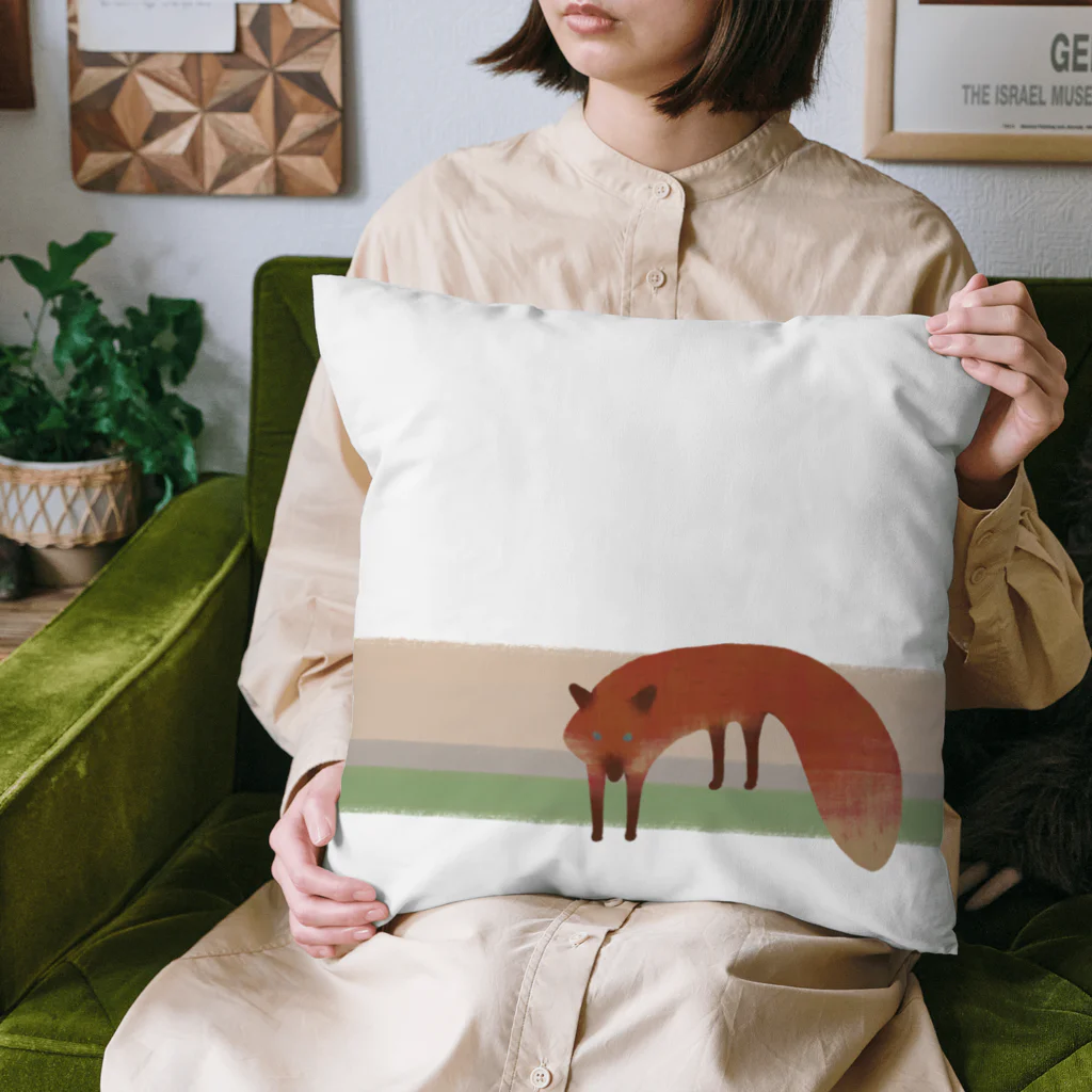 Yellow_Sparrowのもりのきつね Cushion