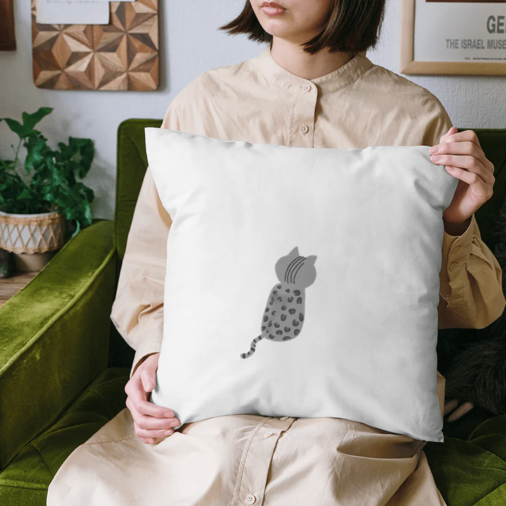 backの後ろ猫(ベンガルっぽく) Cushion