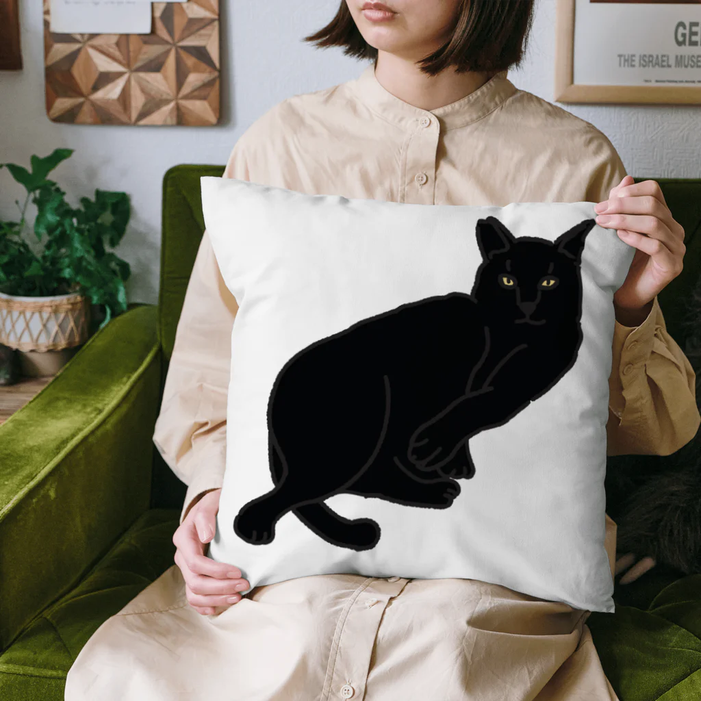 cuchito cuchitoのまったり猫 クロ Cushion