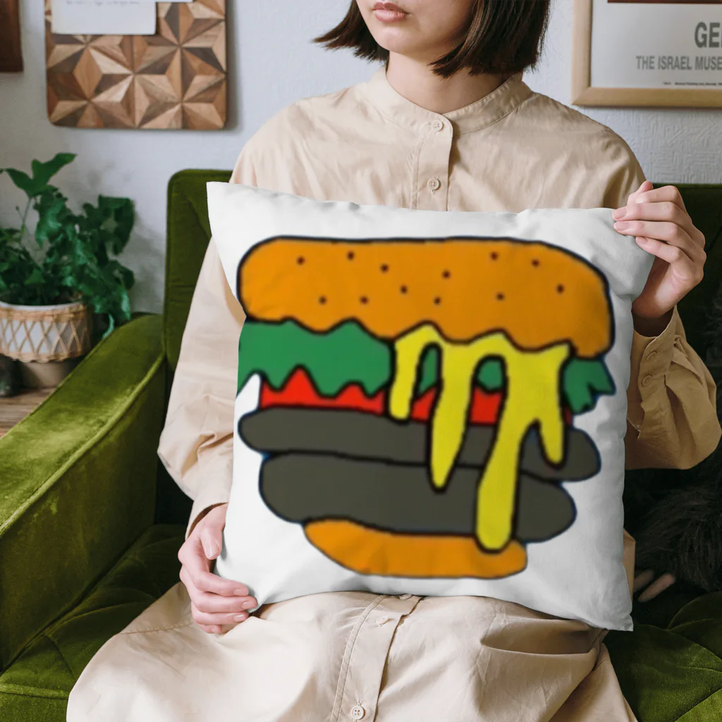 イソップマニア💙のハンバーガー Cushion