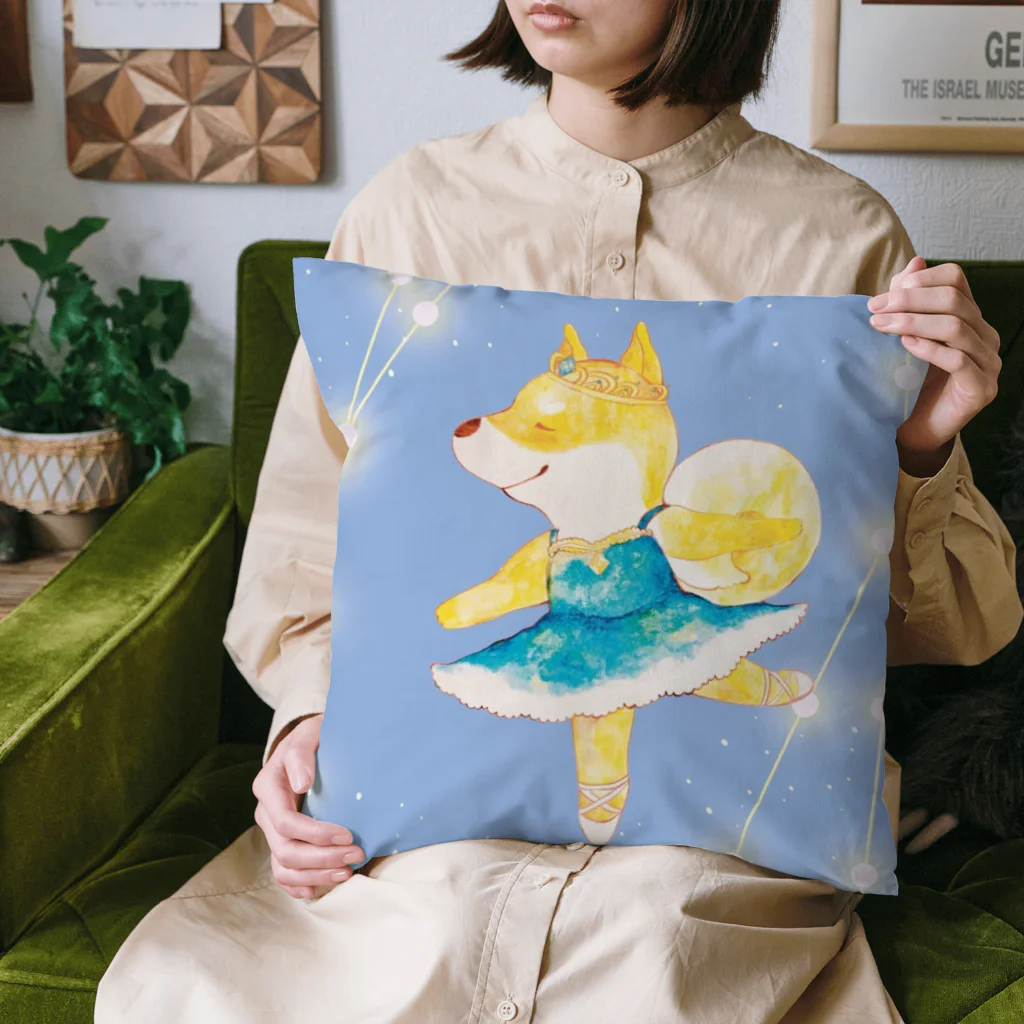 ARASHIBAの柴犬バレリーナ（水色） Cushion