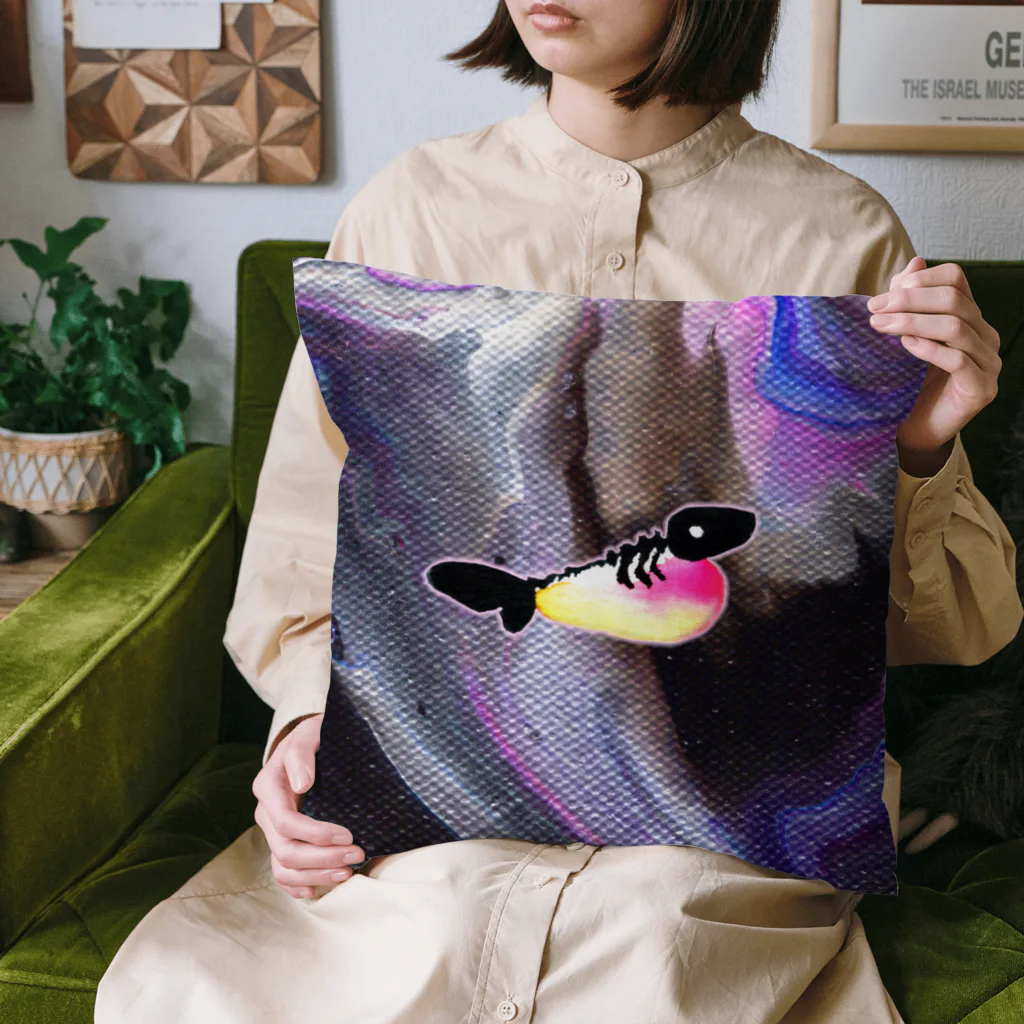 YuDesign￤ゆうデザインのぷくっといきものシリーズ魚ピンク Cushion