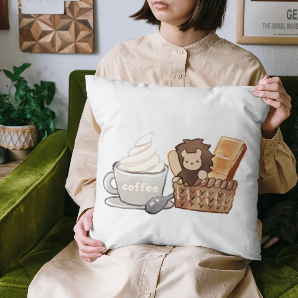 toriten屋のライオンさん（モーニングセット） Cushion