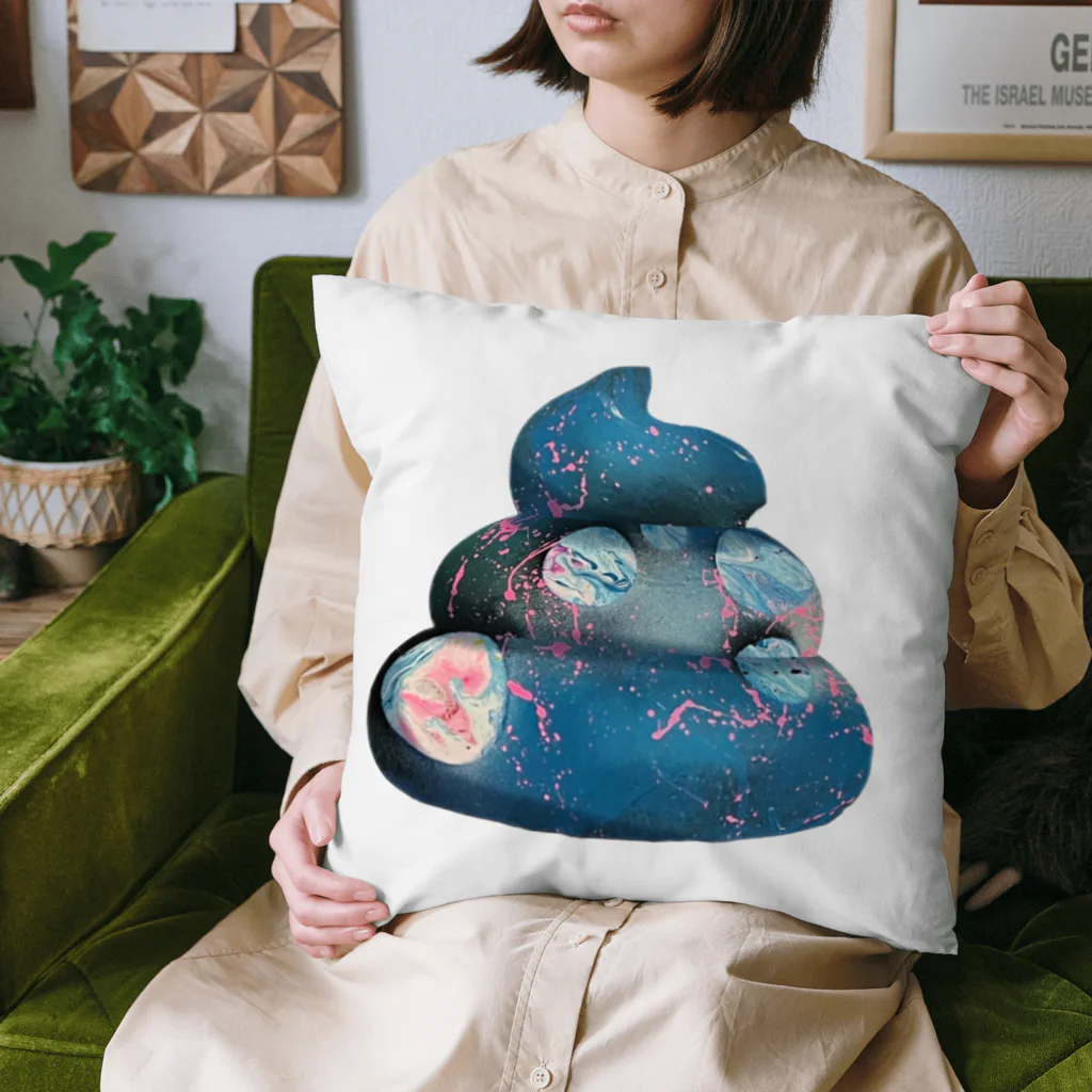 宇宙うんこ の青い癒しうんこ Cushion