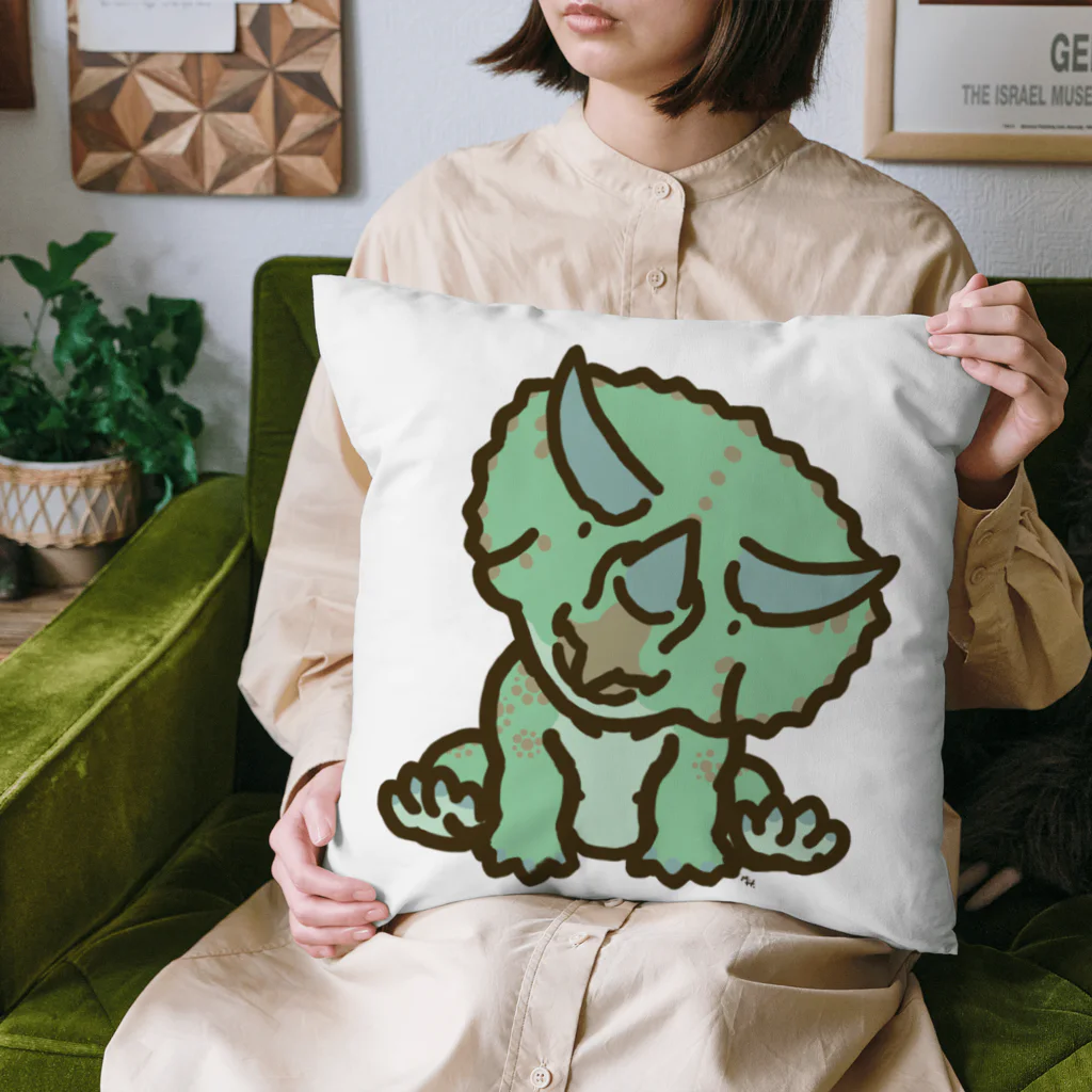 segasworksのトリケラちゃん（お座り）首傾げ Cushion