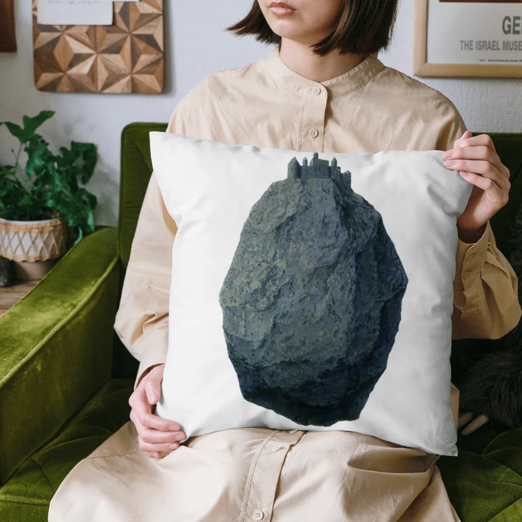 名画・絵画のゼロベース（西洋絵画・日本画）のマグリット　両面プリント　ピレネーの城　大家族 Cushion