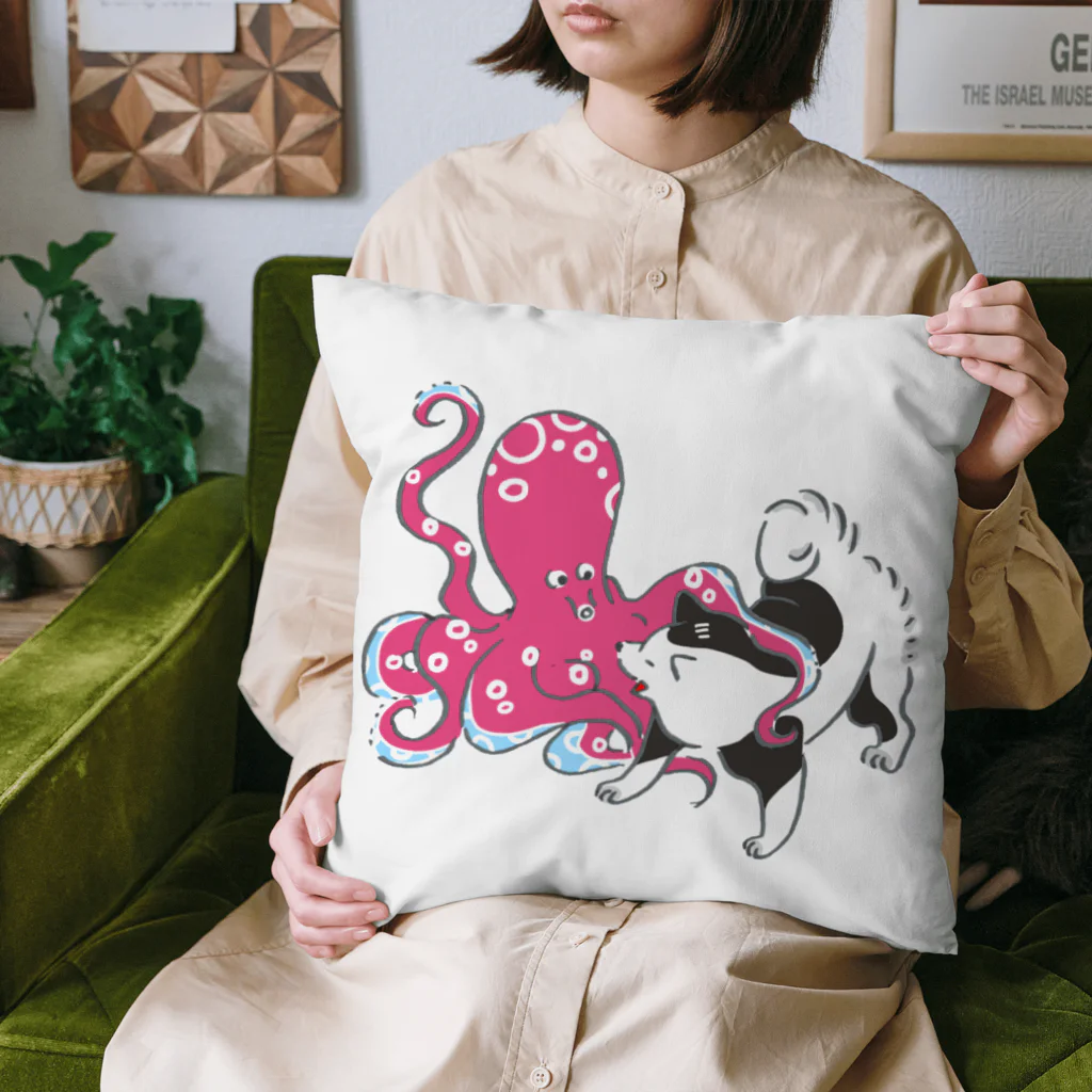 柴犬タロさんほんわか工場のたこいぬクッション Cushion