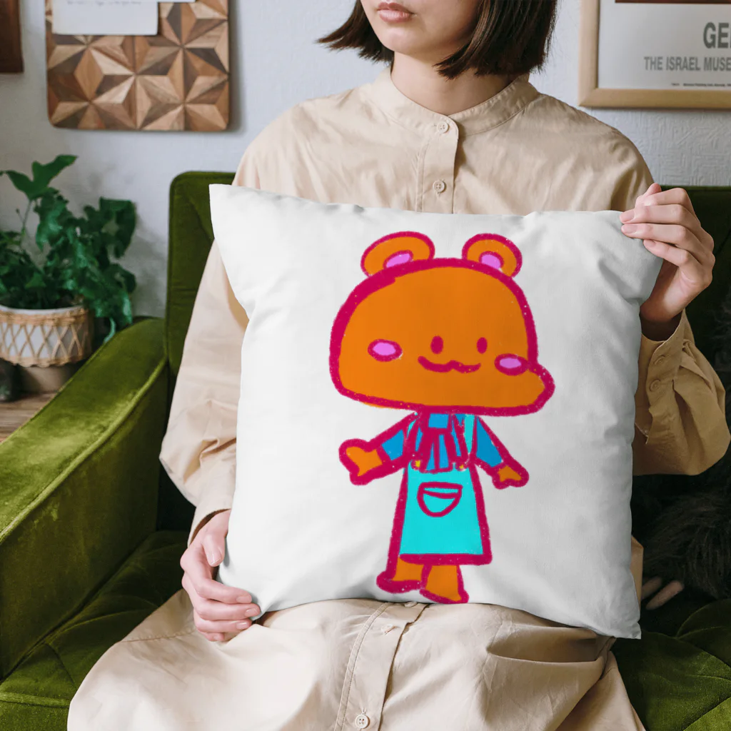 おばけっちショップのエプロンくまぴー Cushion