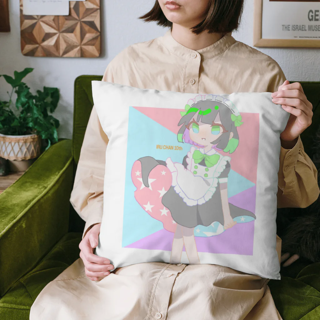 いるちゃん🐬💚の【だっちゃコラボ】IRUCHAN 10thパーカー Cushion