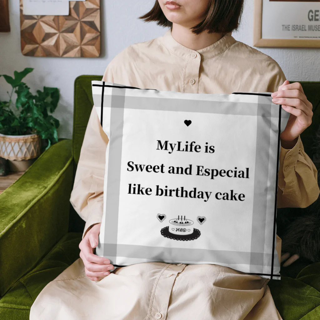 Epocherishの人生はお誕生日ケーキ クッション
