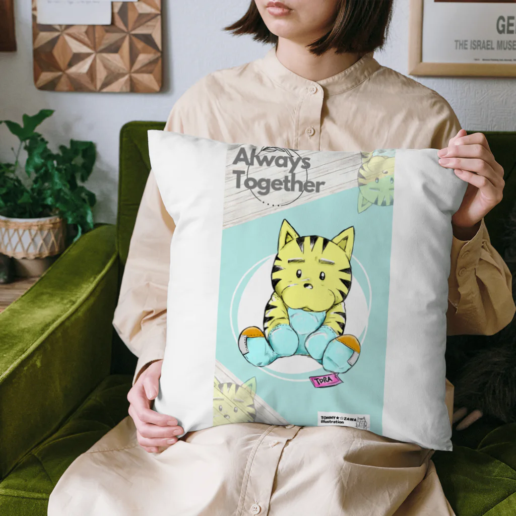 TOMMY★☆ZAWA　ILLUSTRATIONのToy TORA  Cushion